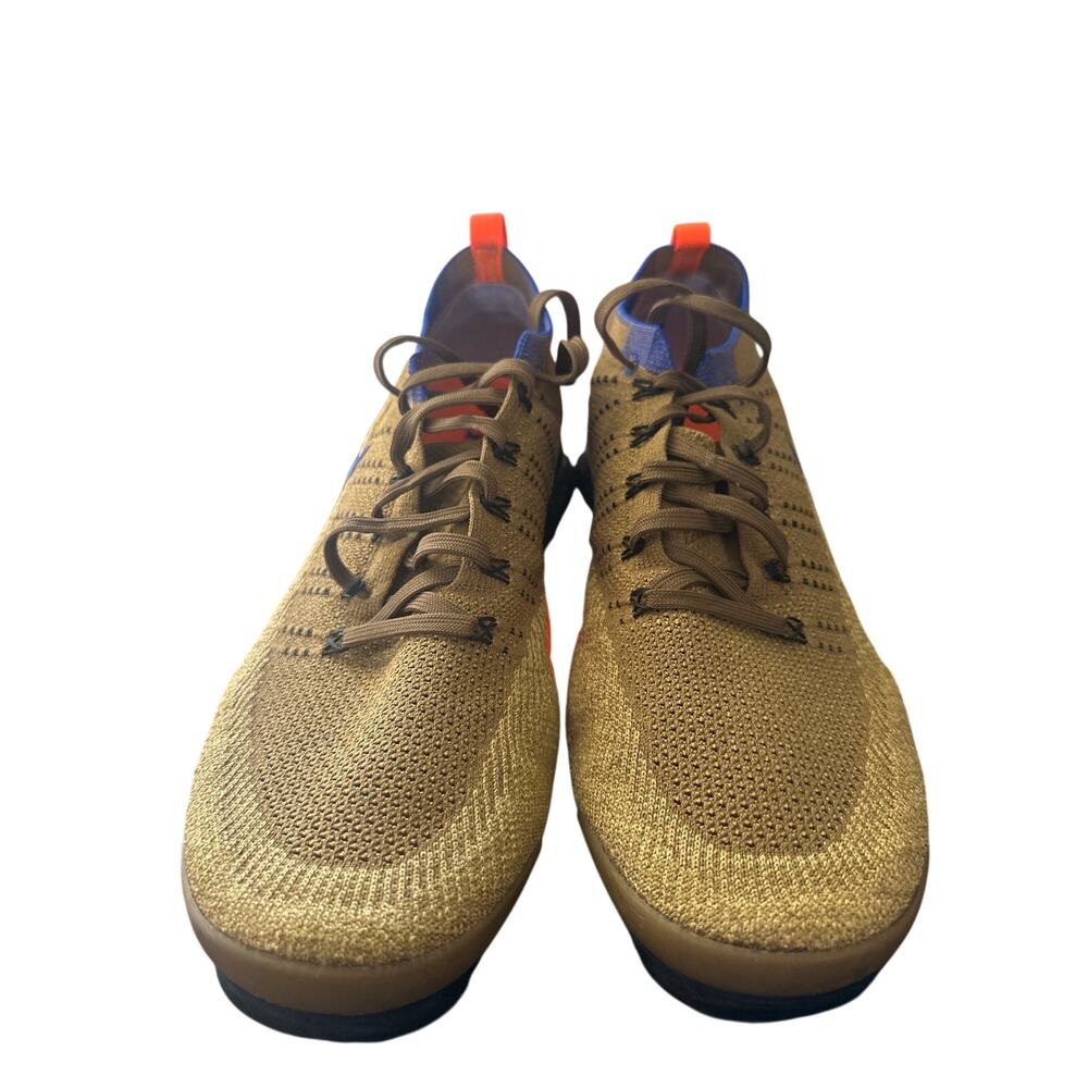 NIKE Air Vapormax Flyknit 2 Mowabb Golden Beige Running RARE Shoes Mens Sz 15c - Picture 2 of 6